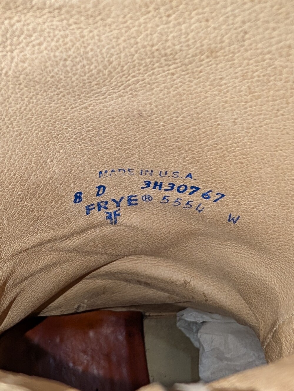 VINTAGE 70's Campus Red Leather Square Toe Zip-Up Ankle Boots - Made in USA - Picture 15 of 16
